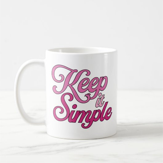 Keep it Simple Mug (Pink) Kaffeetasse (Links)
