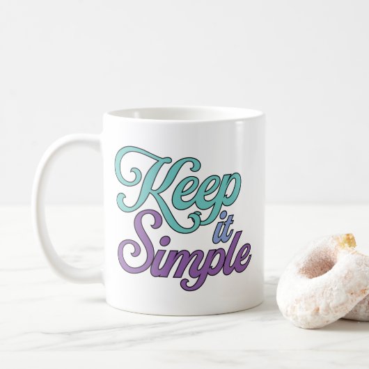 Keep it Simple Mug (Purple) Kaffeetasse (Mit Donut)