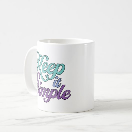 Keep it Simple Mug (Purple) Kaffeetasse (Vorderseite Links)
