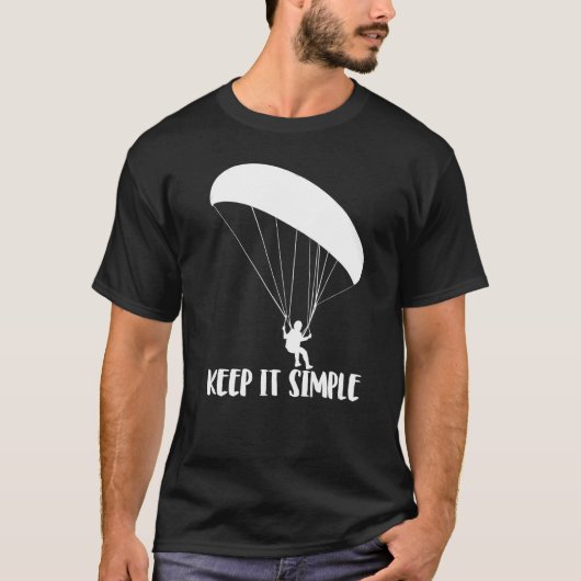 Keep It Simple Paragliding Men Paraglider Adventu T-Shirt (Vorderseite)