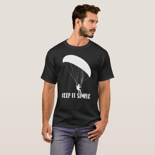 Keep It Simple Paragliding Men Paraglider Adventu T-Shirt (Vorne ganz)