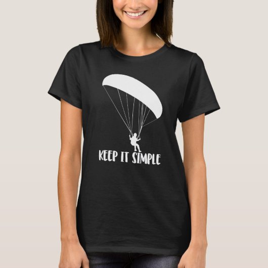 Keep It Simple Paragliding Men Paraglider Adventu T-Shirt (Vorderseite)