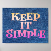 Keep It Simple Recovery Design Poster (Vorne)