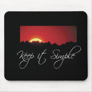 Keep it Simple Recovery, Sonnenaufgang, Schwarze G Mousepad