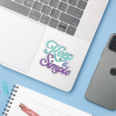 Keep It Simple Sticker (Purple) (Laptop mit iPhone)