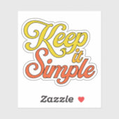 Keep It Simple Sticker (Yellow) (Blatt)