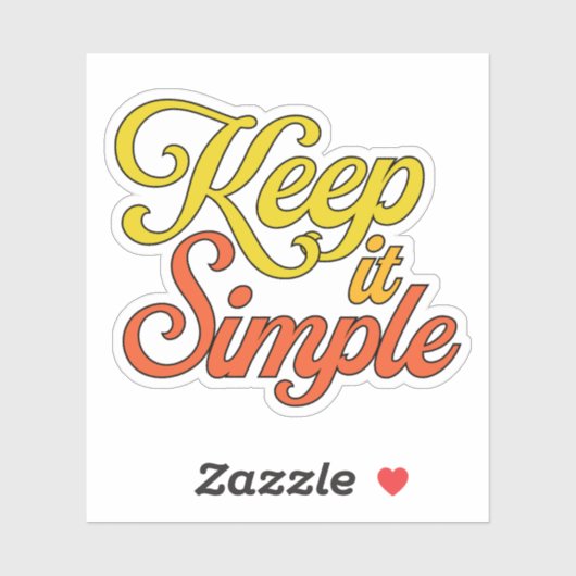 Keep It Simple Sticker (Yellow) (Blatt)
