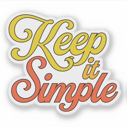 Keep It Simple Sticker (Yellow) (Vorderseite)