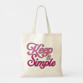 Keep It Simple Tote Bag (Pink) Tragetasche (Rückseite)