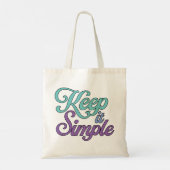 Keep It Simple Tote Bag (Purple) Tragetasche (Rückseite)