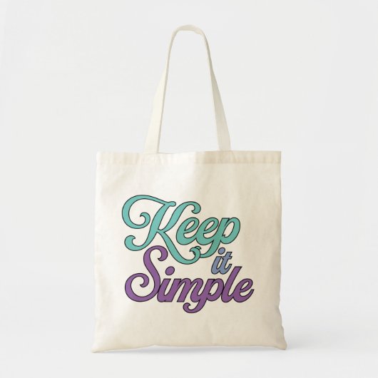 Keep It Simple Tote Bag (Purple) Tragetasche (Vorne)