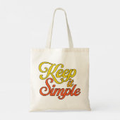 Keep It Simple Tote Bag (Yellow) Tragetasche (Rückseite)