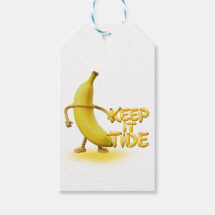 Keep It Tide – Lustige Banane-Typografie Minimalis Geschenkanhänger