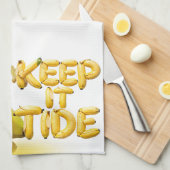 Keep It Tide – Lustige Banane-Typografie Minimalis Geschirrtuch (Viertel Falte)