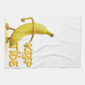 Keep It Tide – Lustige Banane-Typografie Minimalis Geschirrtuch (Horizontal)