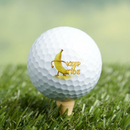 Keep It Tide – Lustige Banane-Typografie Minimalis Golfball (Insitu T-Shirt)