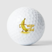 Keep It Tide – Lustige Banane-Typografie Minimalis Golfball (Vorderseite)