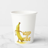 Keep It Tide – Lustige Banane-Typografie Minimalis Pappbecher (Vorderseite)