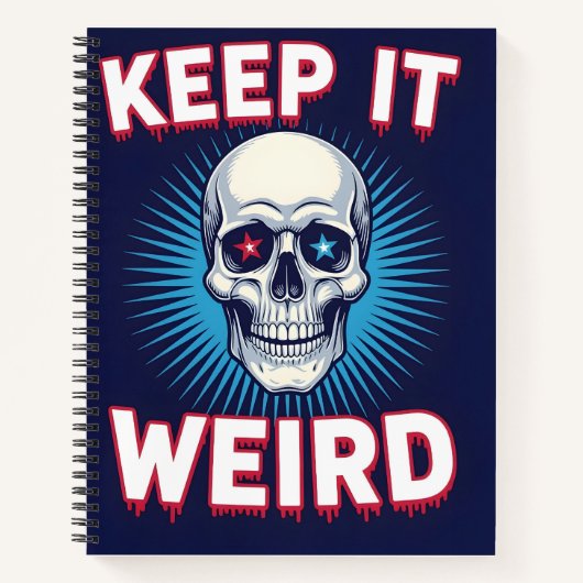 Keep It Weird Skull Notizblock (Vorderseite)