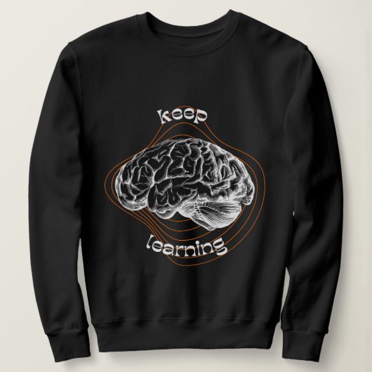 Keep Learning Inspirierender Hoodie (Design vorne)