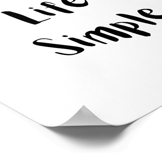 Keep Life Simple Motivational Quote Poster (Ecke)