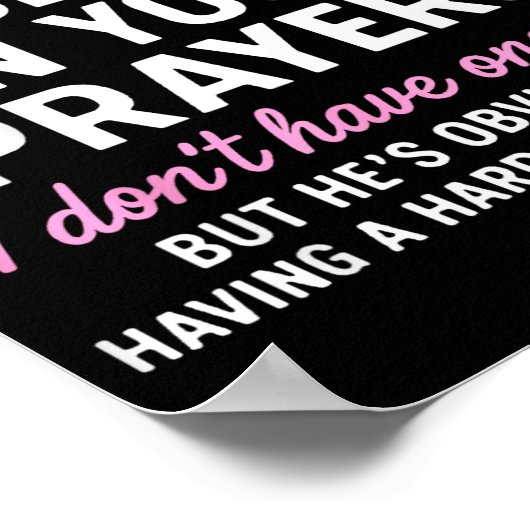 Keep My Husband In Your Prayers Funny Saying Quote Poster (Ecke)