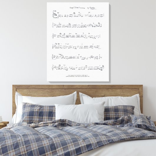 Keep Of The Promise Noten Leinwand Druck (Insitu (Schlafzimmer))