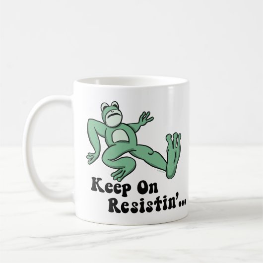 Keep on resisting with the Portland frog Kaffeetasse (Links)