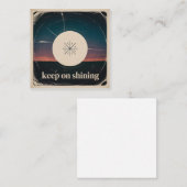 Keep On Shining Quadratische Visitenkarte (Vorne/Hinten)