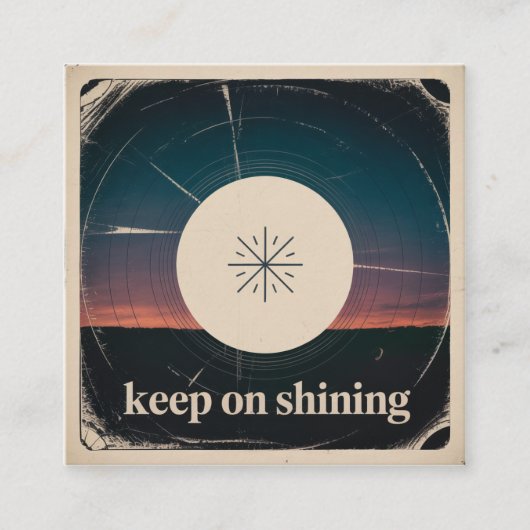 Keep On Shining Quadratische Visitenkarte (Vorderseite)