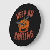 KEEP ON SMILING HALLOWEEN GIFT GROßE WANDUHR (Winkel)