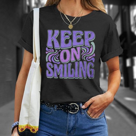 "Keep On Smiling" Retro Groovy vintage T-Shirt