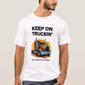 KEEP ON TRUCKIN' MEN'S WHITE BASIC STYLE T-SHIRT (Vorderseite)