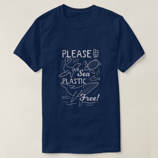 "Keep Our Sea Plastic-Free – Ocean Friends Edition T-Shirt (Design vorne)