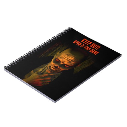 Keep Out! Open If You Dare. Zombie Notizblock (Linke Seite)