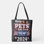 Keep Pets Safe From Trump 2024for Pet Lovers Tasche (Rückseite)