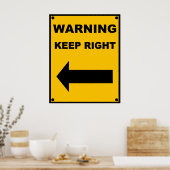 Keep Right Poster (Küche)