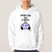 ♪♥Keep Ruhe und hören zu KPop grundlegendes Hoodie (Vorderseite)