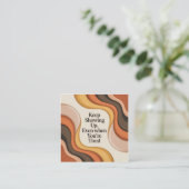 Keep Showing Up, Even When You're Tired Quadratische Visitenkarte (Stehend Vorderseite)