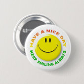 KEEP SMILING ALWAYS BUTTON (Vorne & Hinten)