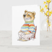 Keep Smiling Braces Bear Card Karte (Gelbe Blume)