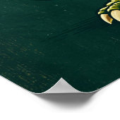 Keep Smiling Crocodile – Funny Cartoon Character Poster (Ecke)