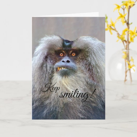 Keep smiling - even in corona times! karte (Gelbe Blume)