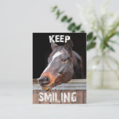 Keep Smiling! Postkarte (Stehend Vorderseite)