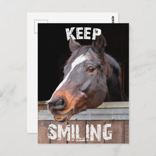 Keep Smiling! Postkarte (Vorne/Hinten)