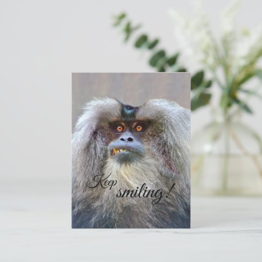 Keep smiling! postkarte (Stehend Vorderseite)