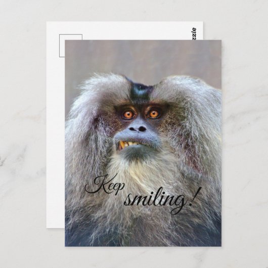 Keep smiling! postkarte (Vorne/Hinten)