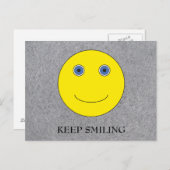 Keep Smiling Postkarte (Vorne/Hinten)