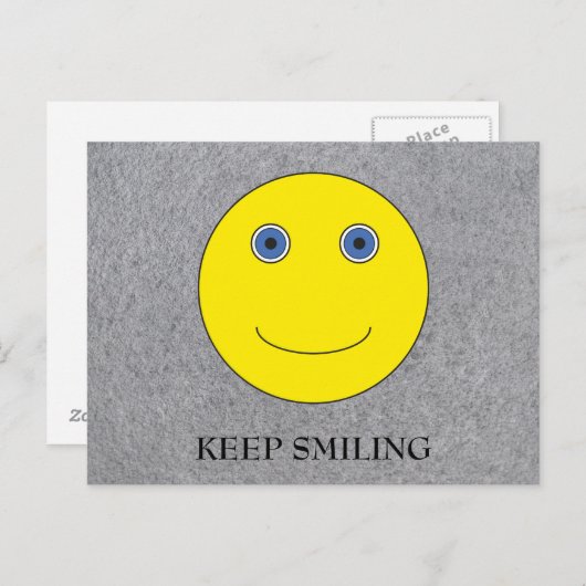 Keep Smiling Postkarte (Vorne/Hinten)
