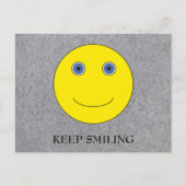 Keep Smiling Postkarte (Vorderseite)